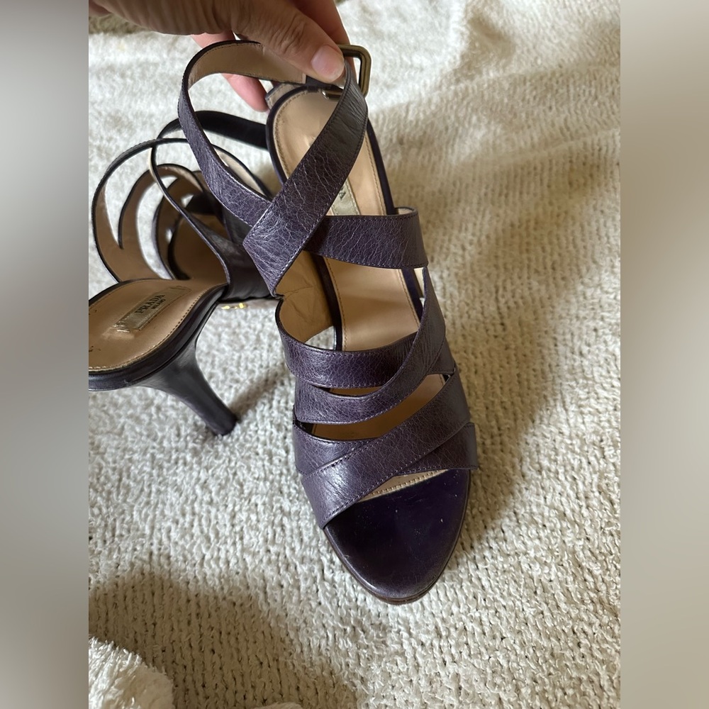 Prada Ankle Tie Heels